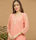 Joban Fashion Peach Georgette Lehenga Set