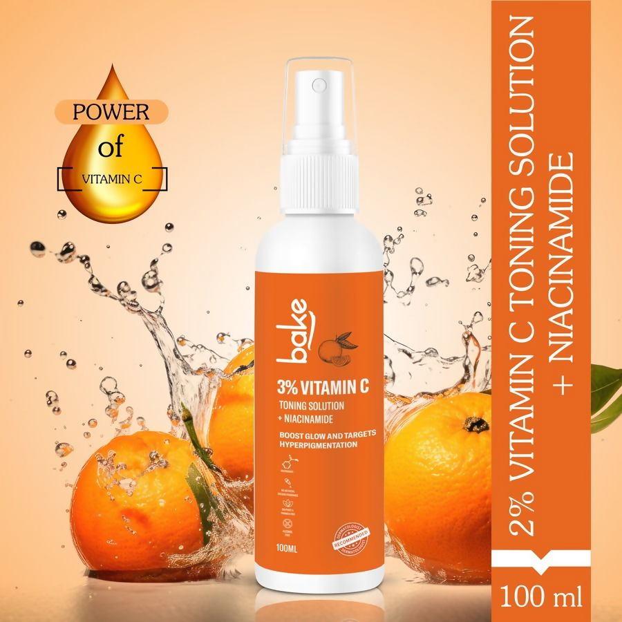 Bake 3% Vitamin C Toner With Niacinamide For Brightening & Glowing Skin