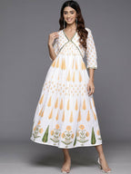 Ahalyaa Women's Traditional wear Dress - White - Distacart