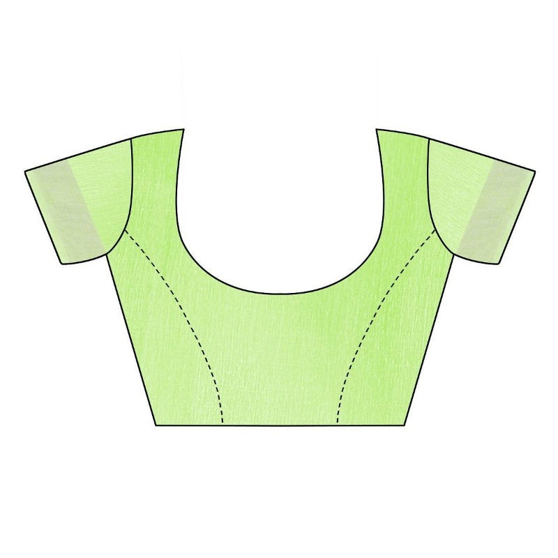 Vamika Parrot Green Chanderi Designer Blouse (SERIN PARROT GREEN