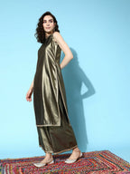 Ahalyaa Women's Traditional wear Kurta Set - Antique Gold
