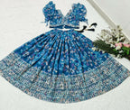 Jyoti Fashion Beautiful Blue Faux Georgette Digital Printed with Sequins Embroidered Kids Lehenga Choli Set