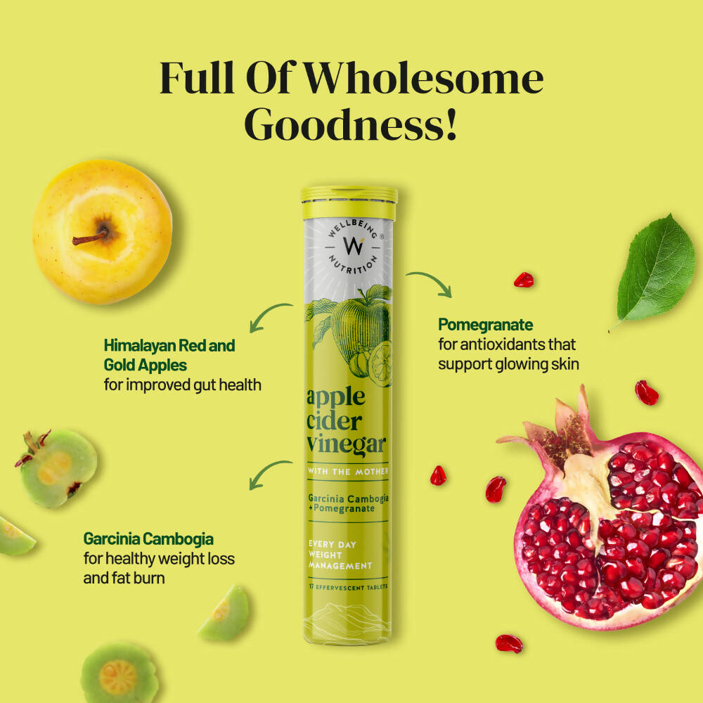 Wellbeing Nutrition Apple Cider Vinegar Effervescent Tablets - Distacart