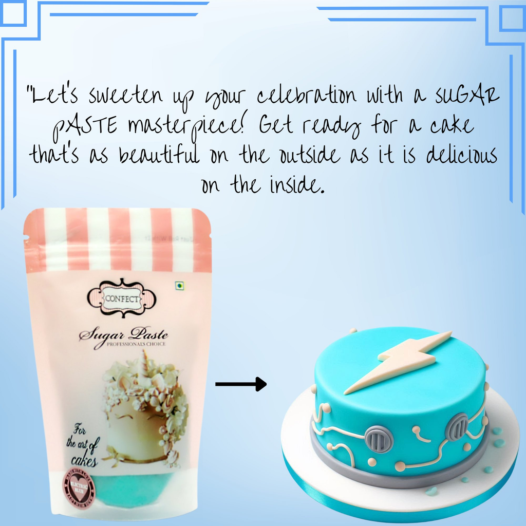 confect electric blue sugarpaste br b 250 gms b