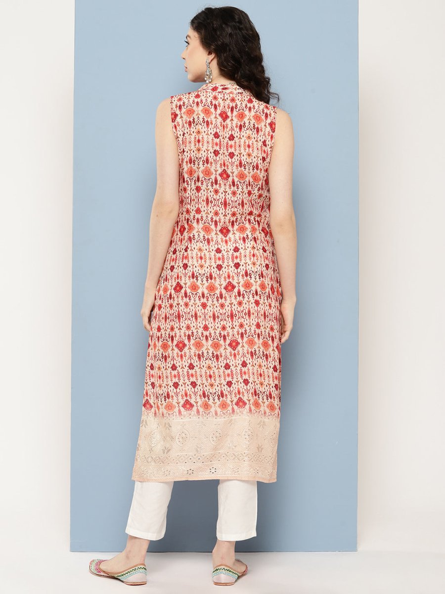 Ahalyaa Women Ethnic Motifs Embroidered Gotta Patti Kurta