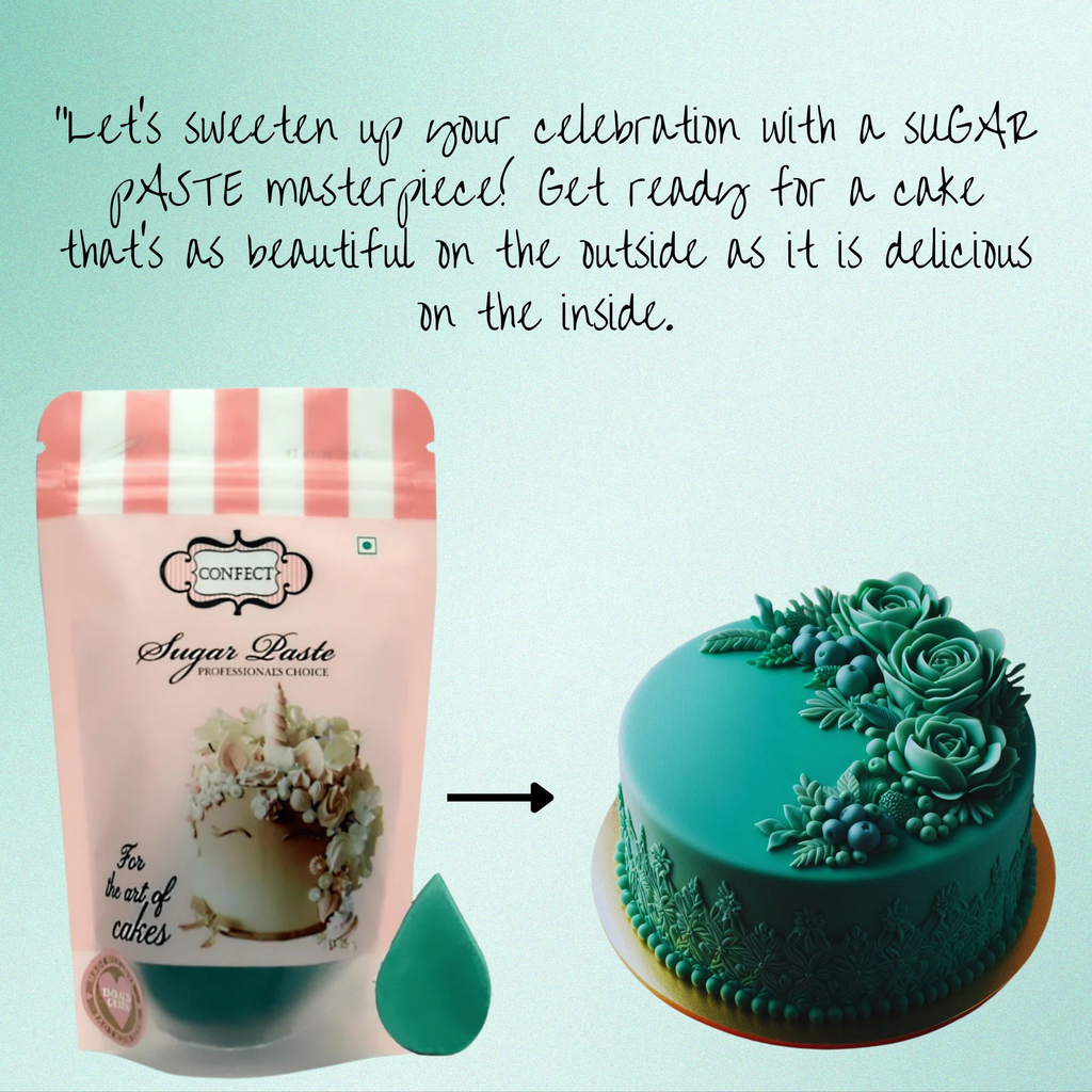 confect emerald green sugarpaste br b 250 gms b