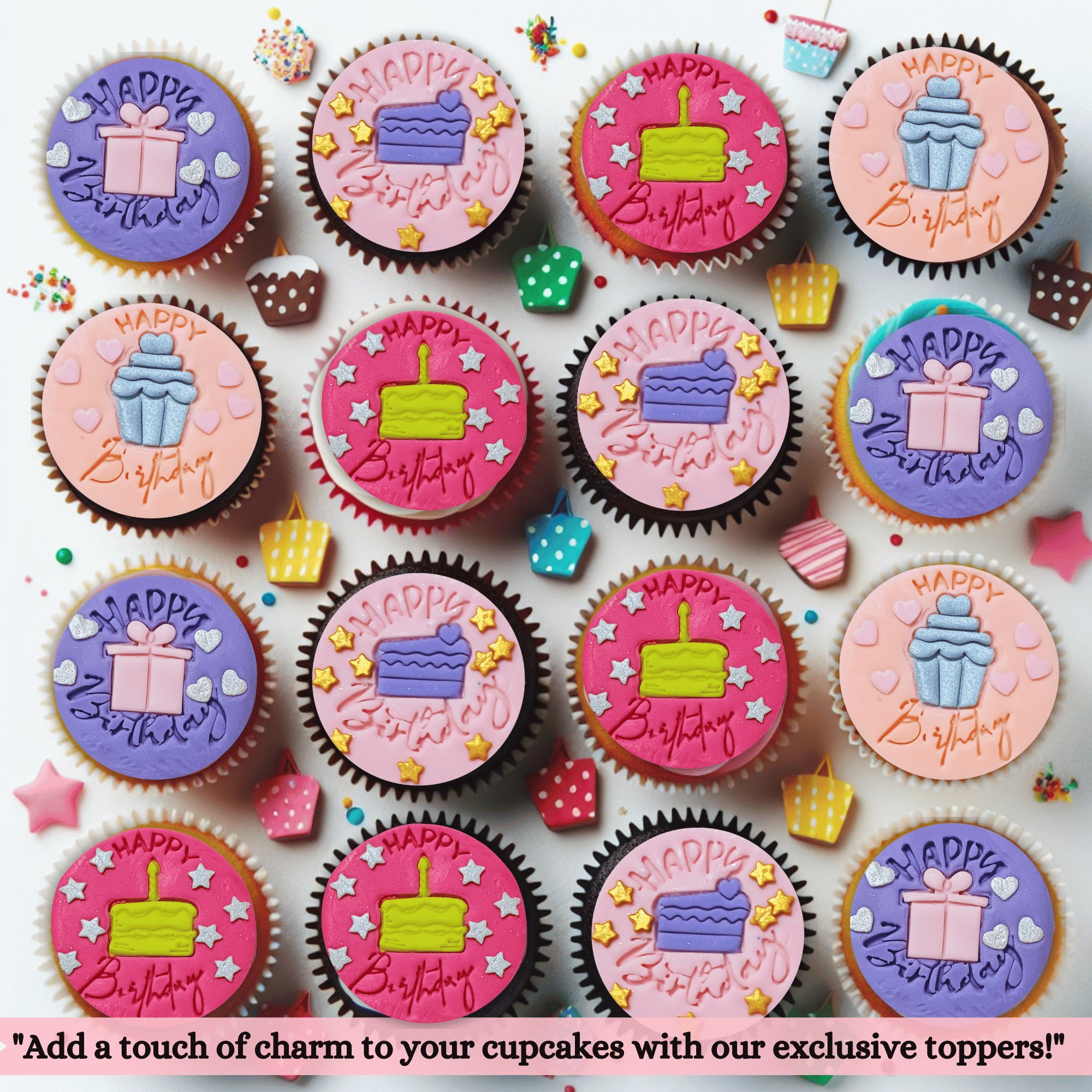confect celebration toppers for cakes cupcakes celebration cupcake topper celebration toppers 100gms ct 04