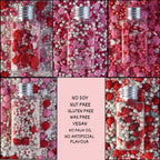 confect pink mini roses lips i silver hearts vermcelli and white pearls sprinkles for baking cake decorative baby shower sprinkles edible sprinkles mix pack of 5