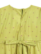 Ahalyaa Girls Printed A-Line Velvet Maxi Kids Ethnic Dress - Distacart