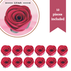 confect edible rose topper edible rose for cake decorations edible crimson pink roses pack of 12