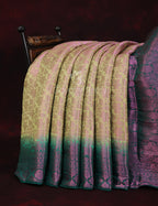 Shades of Mehendi Green Floral Design Banarasi Semi Silk Saree By Gayathri Reddy Designer Studio