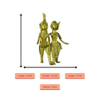 Sowpeace Artisanal Brass Dhokra Sculpture: Tribal Couple with Dhol - Distacart