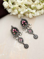 trueBrowns Silver Tone Handpainted Dangle Earrings - Distacart