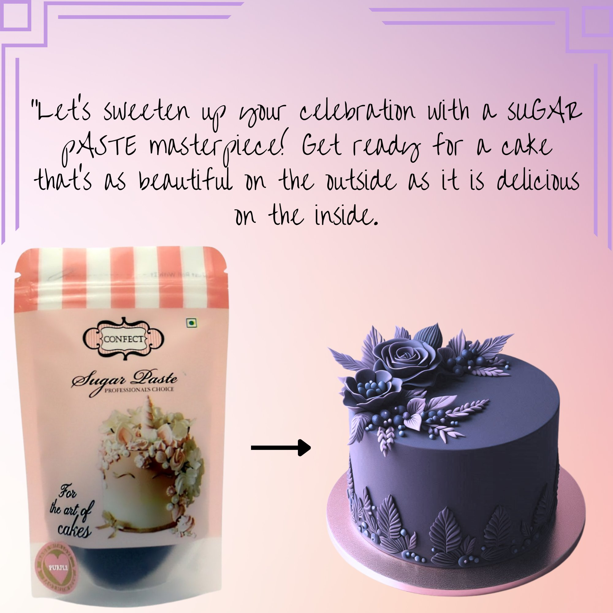 confect purple sugarpaste br b 250 gms b