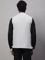 Even Apparels Men's Grey Pure Wool Nehru Jacket