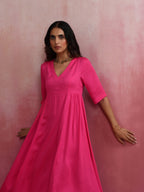 trueBrowns Modal Pink Dress - Distacart