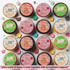confect bon voyage toppers for cakes cupcakes edible cupcake topper cake decorations supplies 100gms ct 06