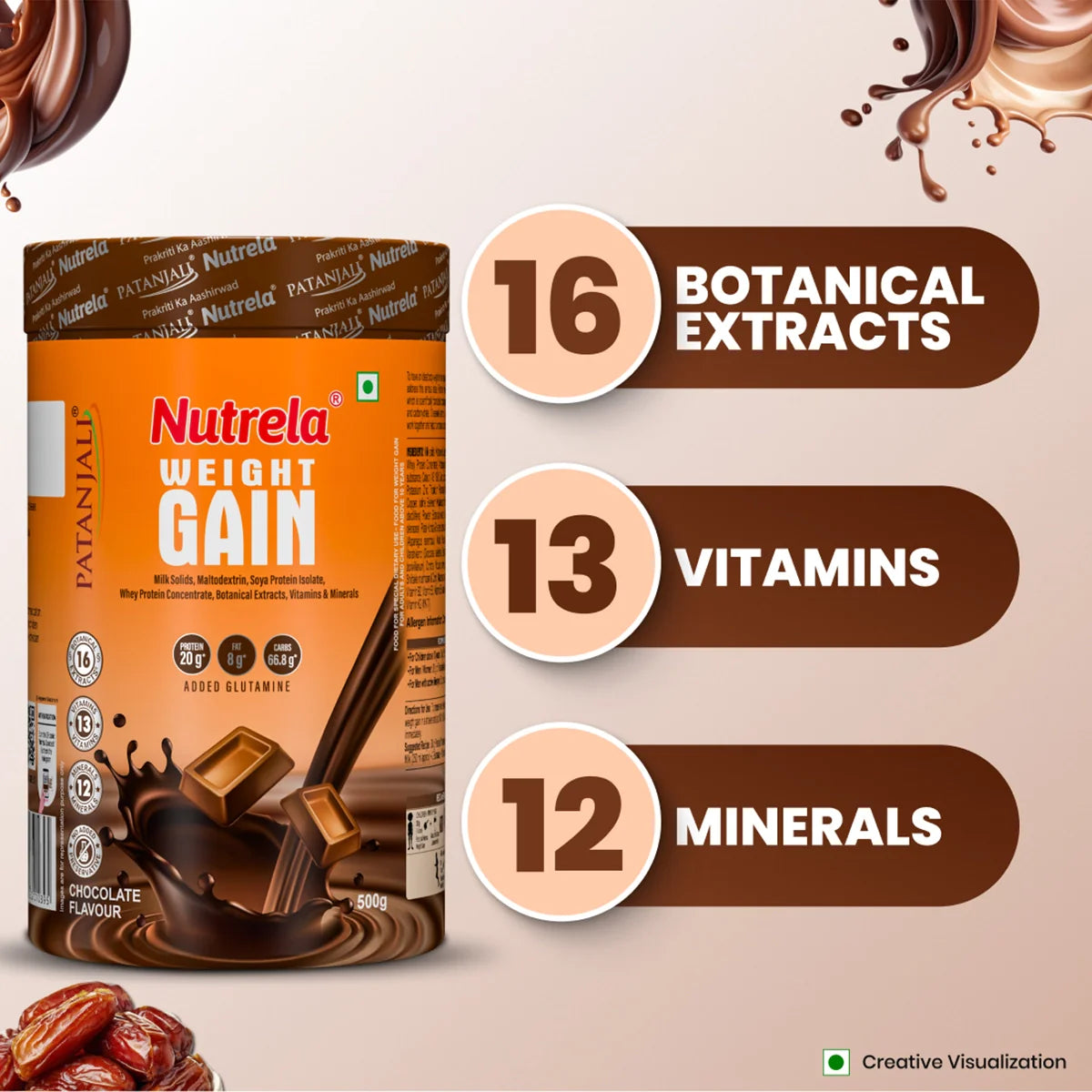 Patanjali Nutrela Weight Gain Chocolate Flavour - Distacart
