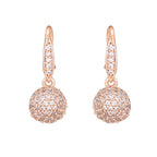 Estele Rose Gold-Polished CZ Beautiful Round Designer Mangalsutra Necklace Set with White Austrian Crystals for Women