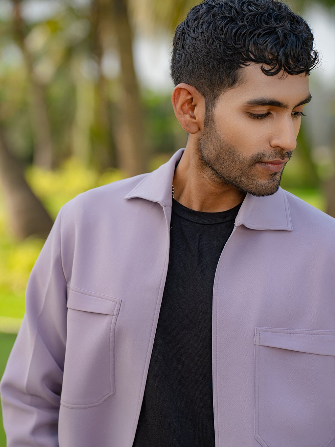 The Regal Layer Lavender Shacket by Hilo Design