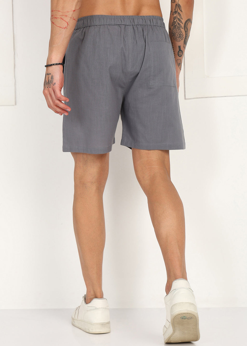 Fabmade Slate Drift Linen Pyjama Shorts