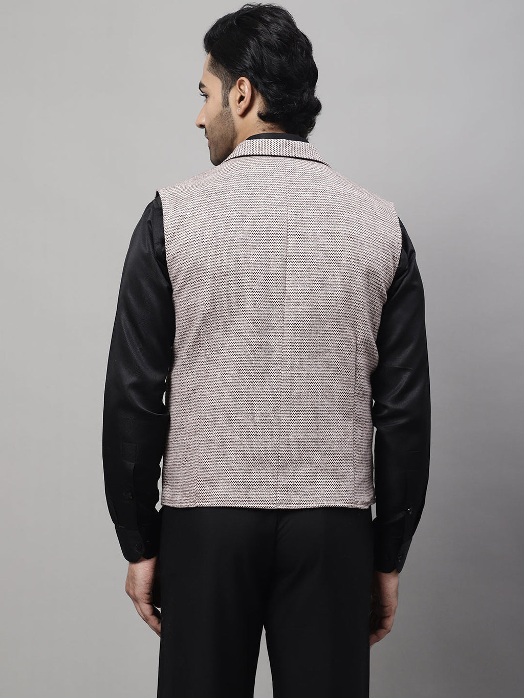 Even Apparels Men's Cream Pure Wool Nehru Jacket