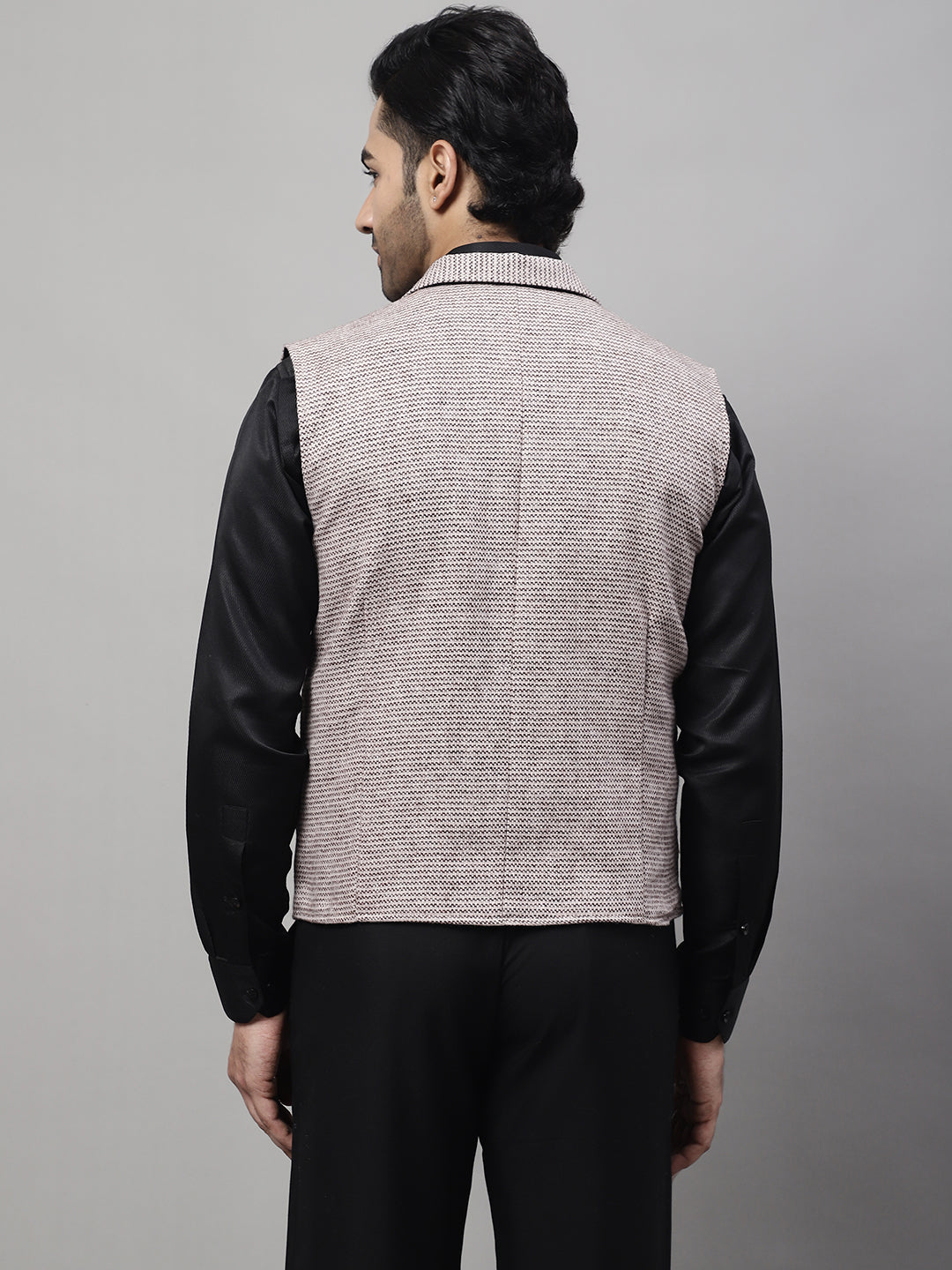 Even Apparels Men's Cream Pure Wool Nehru Jacket