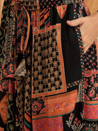 InWeave Black Multi Ethnic Harem Pant