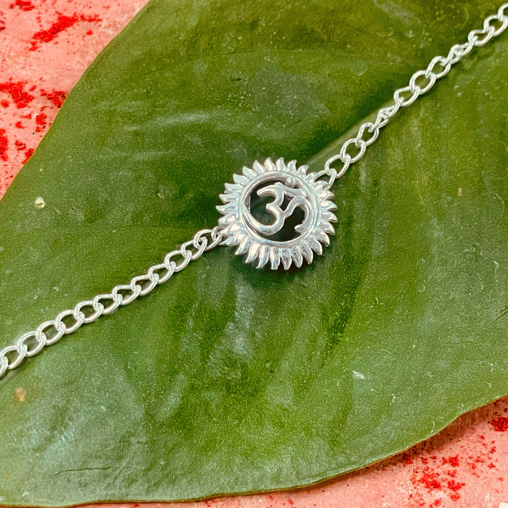 trueBrowns 925 Sterling Silver Om Silver Chain Rakhi - Distacart