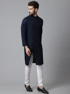 Even Apparels Blue Sherwani Kurta With Asymetrical Cut - Distacart
