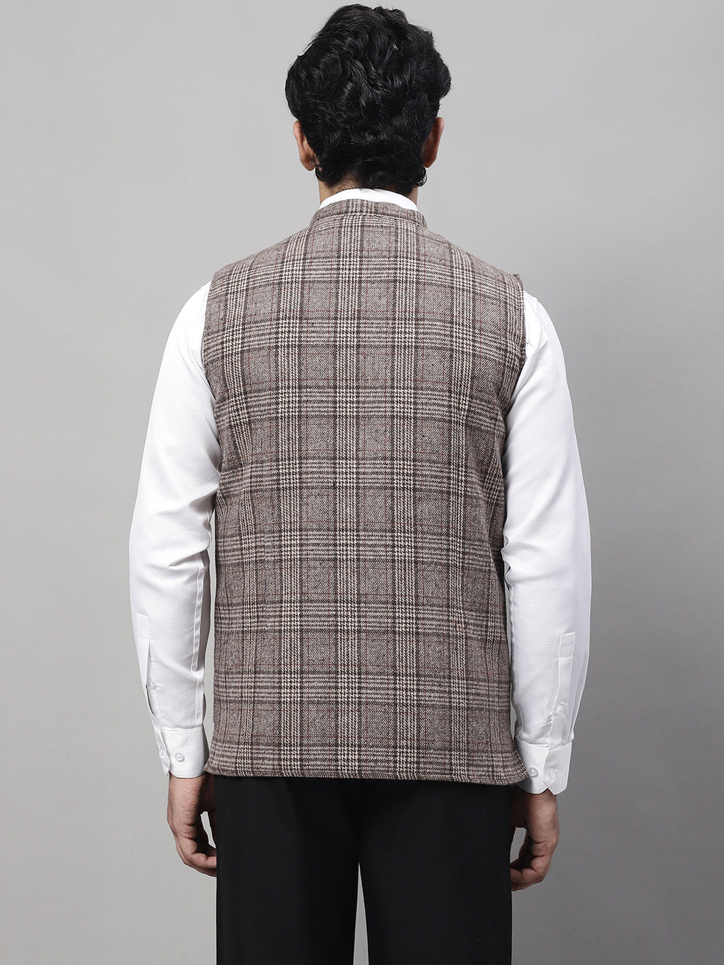 Even Apparels Men's Beige Pure Wool Nehru Jacket
