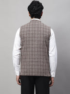 Even Apparels Men's Beige Pure Wool Nehru Jacket