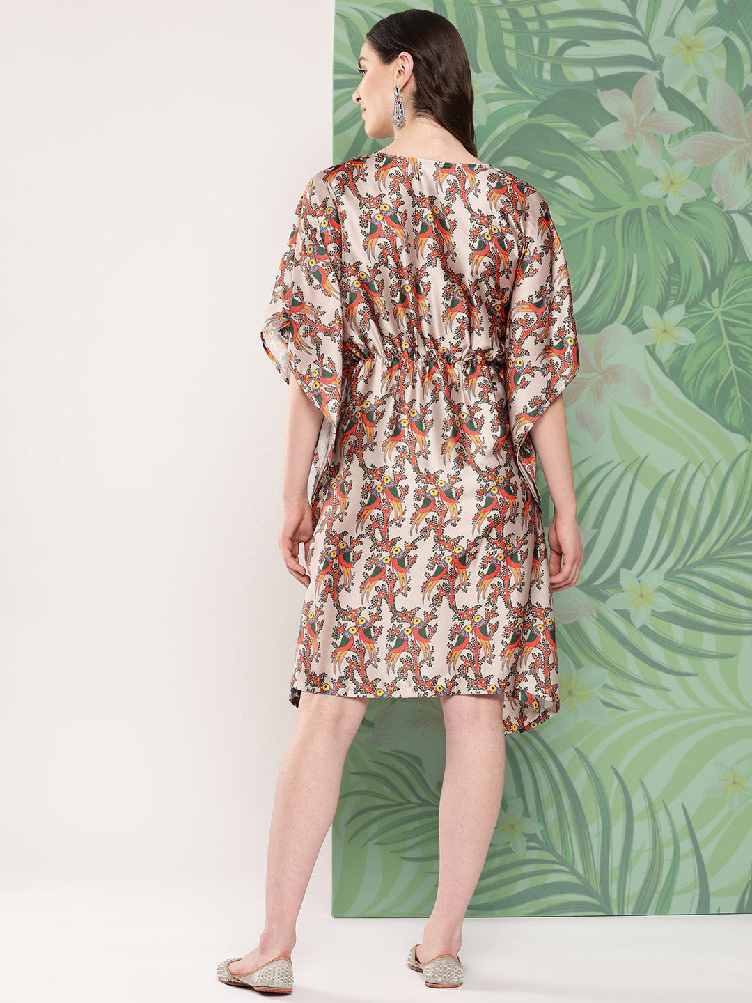 InWeave Women's Elegant Bird Print Kaftaan - Distacart