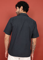 Fabmade Midnight Ease Open-Collar Shirt