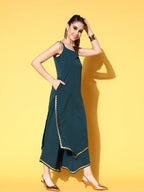 Ahalyaa Women Gotta Patti Kurta with Palazzos & With Dupatta