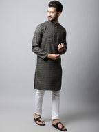 Even Apparels Brown Pure Cotton Kurta With Band Collar - Distacart