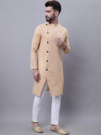 Even Apparels Beige Sherwani Kurta With Asymetrical Cut - Distacart