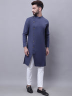 Even Apparels Grey Sherwani Kurta With Asymetrical Cut - Distacart