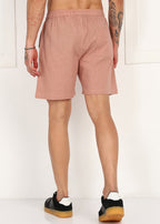 Fabmade Men’S Peach Linen Shorts