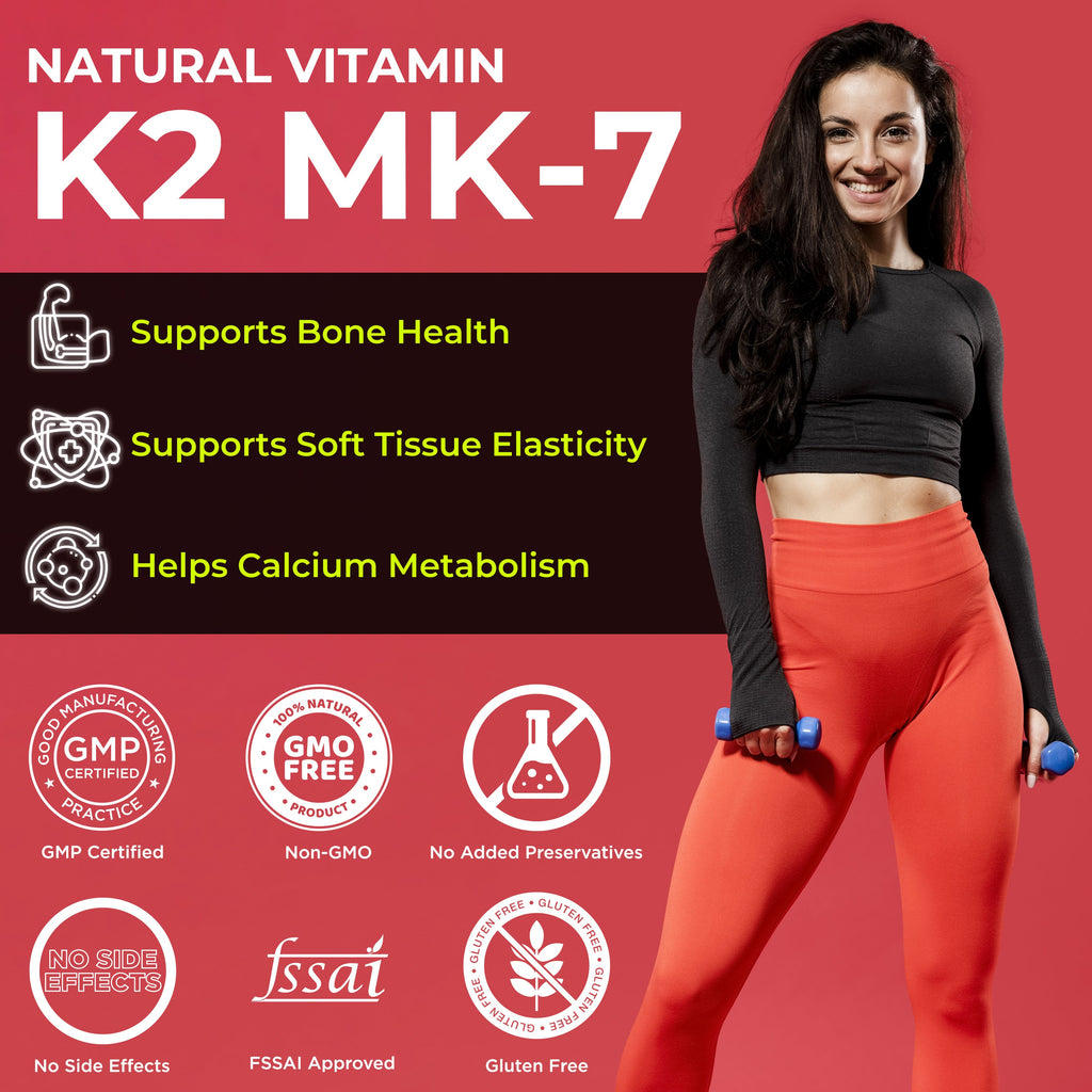 Health Veda Organics Vitamin K2 Capsules - Distacart