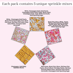 confect girls baby shower sprinkles edible sprinkles mix silver gold blush pink sprinkles pack of 5 baby shower 21