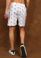 Fabmade Leaf Whisper Linen Shorts