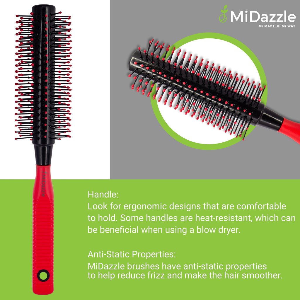 MiDazzle Hair Brush (Red) MIHB0033 - Distacart