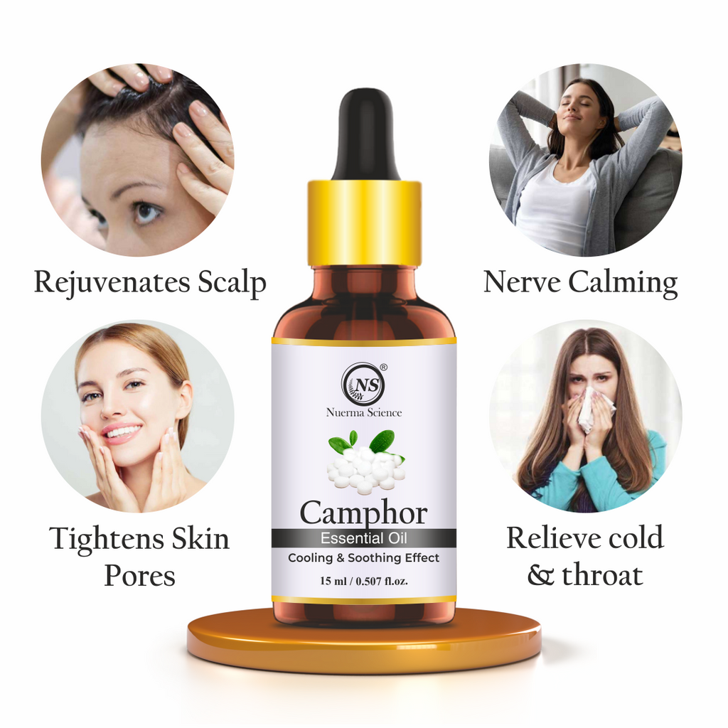 Nuerma Science Camphor (Kapoor) Cold Pressed Oil For Skin & Hair Care