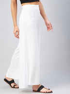 InWeave Solid White Palazzo - Distacart