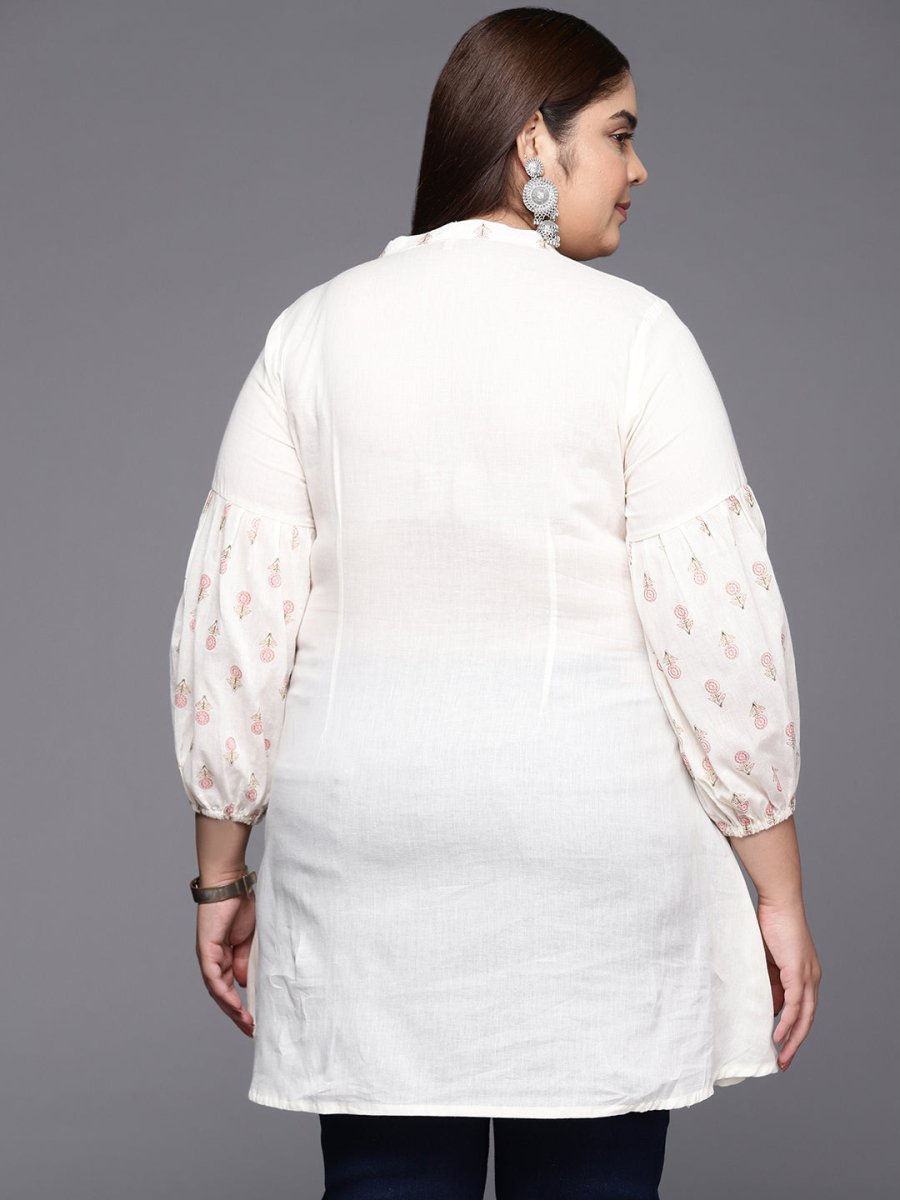 Ahalyaa Mandarin Collar Printed Tunic