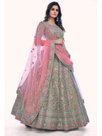 Myra Green Gota Silk Embroidered Designer Lehenga Choli