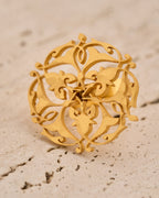 trueBrowns Gold-Polished Circle Ring