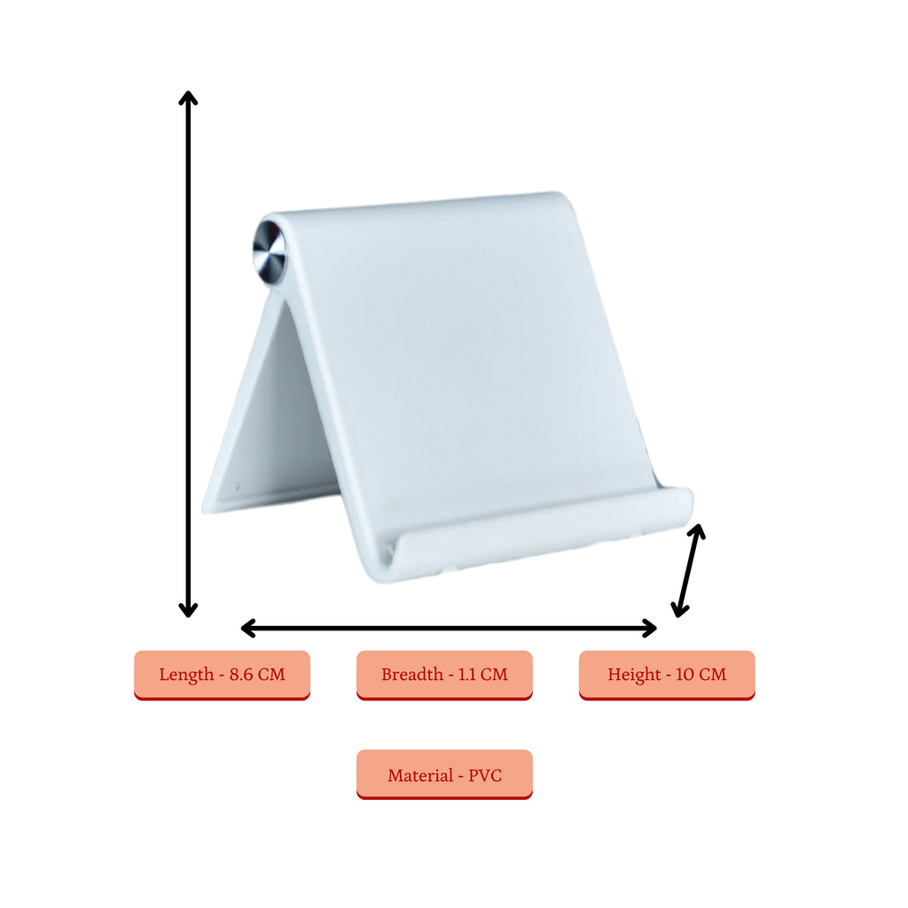 Sowpeace Trendy Adjustable Silver Tablet Stand with White Hinges - Distacart