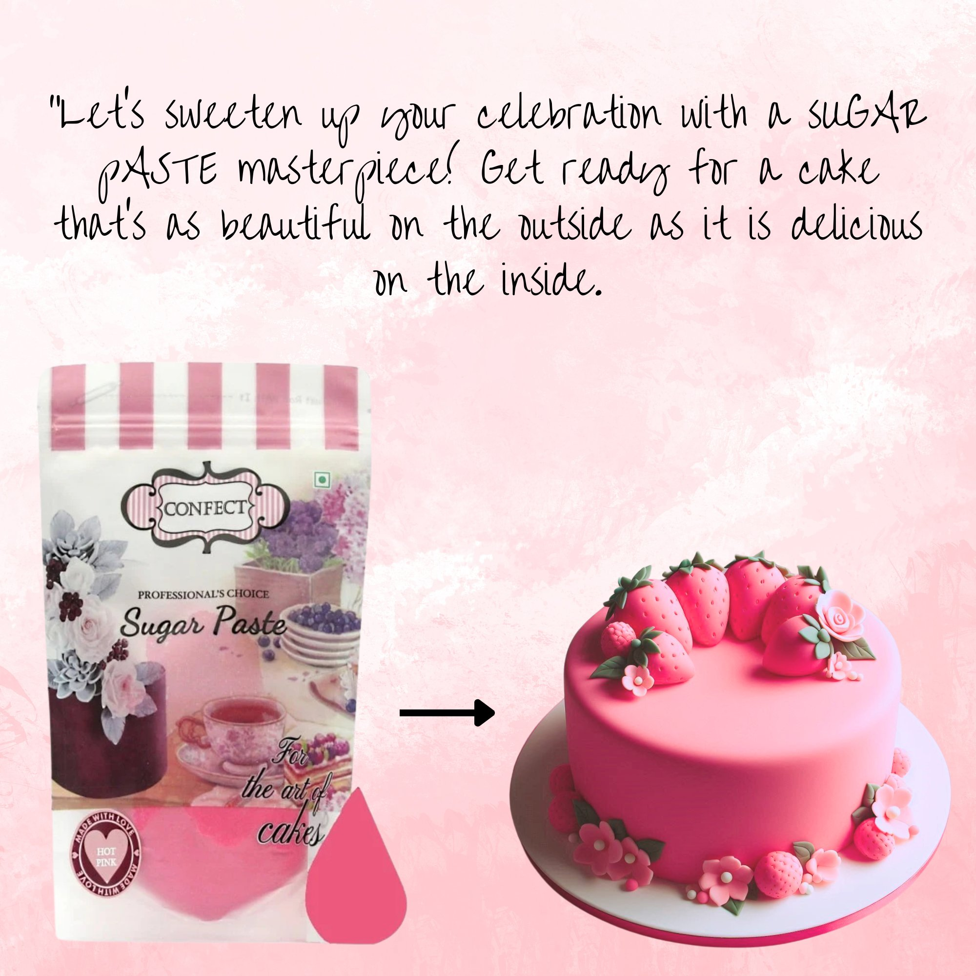 confect hot pink sugarpaste br b 1 kg b